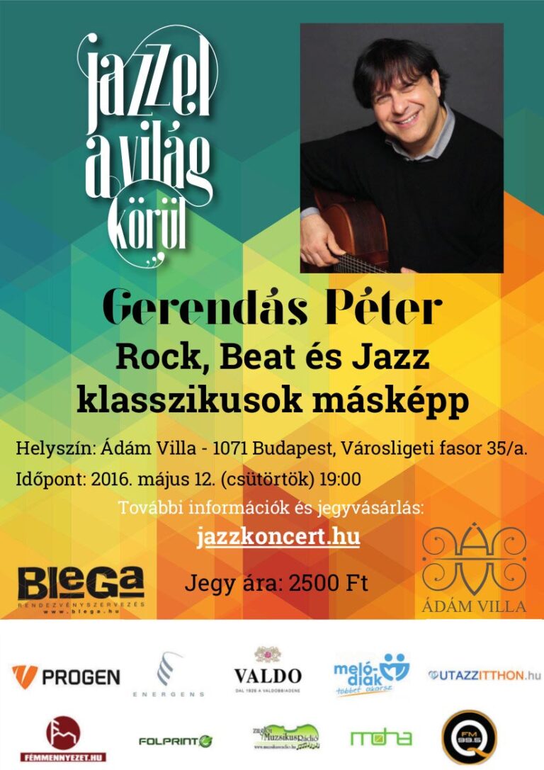 Ádám Villa - Jazzel a világ körül - Gerendás Péter - Plakát